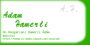 adam hamerli business card